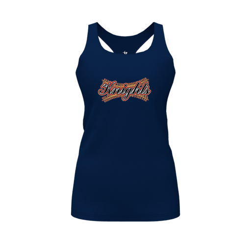 [FT0TRBNV-FYS-LOGO2] Decker Racerback Tank Top (Female Youth S, Navy, Logo 2)
