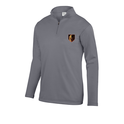 [FOLQFFGY-AS-LOGO3] Decker Men's FlexFleece 1/4 Zip (Adult S, Gray, Logo 3)