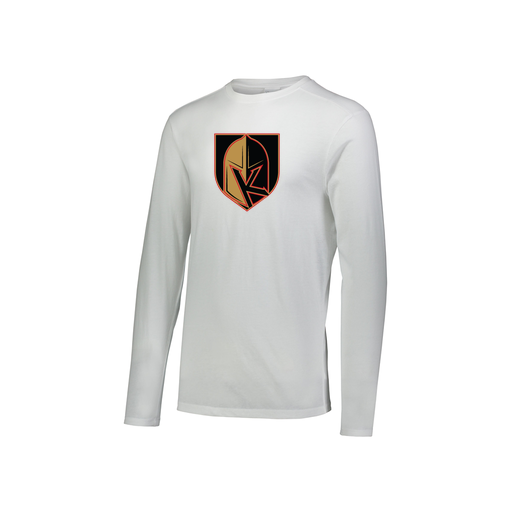 [FTLCUBWH-YS-LOGO3] Decker Youth Tri-Blend T-Shirt - Long Sleeve (Youth S, White, Logo 3)