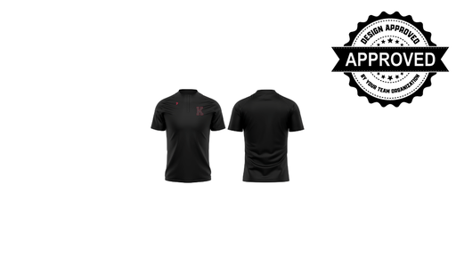 Black 1/4 Zip SS K Logo Knights No Hoodie